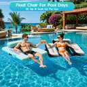 CALOBANA 2 Pack Inflatable Floating Chair with Cup Holder for Adults Lake, 50"L x 45"W