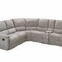 True Comfort Nealy Sofa Sectional High Performance Fiber Filled Back Cushions, Storage Console With Socket and Dual USB Charging, and Two Cup Holders, Comfort Coils Support System for Superior Seating, Manual Recliner Function. Dimensions: 54.5"L x 3