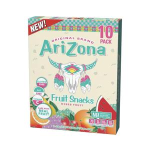 4 x AriZona Iced Tea Fruit Snacks, Mixed Fruit - 0.9 oz, 10 count Box