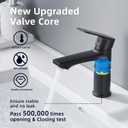 BELZ 2-Pack Matte Black Bathroom Faucet, Modern Single Handle Set of 2 Sink Faucets for Single Hole Vanity, Tool-Free 15-Min Install, Anti-Peeling Finish, Pre-Installed 24" Supply Lines