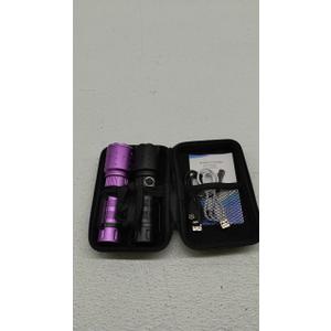 Flashlights High Lumens Rechargeable, Super Bright Long Range Small Powerful Flashlight, 6 Modes LED Tactical Pocket Waterproof Flash Light for Home Emergency (2, Purple and Black)