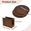 tonchean Book Cutting Board Set with Wooden Stand, 12.99inx12.99inx0.79in