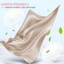 Mulberry Silk Pillow Cases Queen Size with Hidden Zipper, Ultra Smooth and Soft Breathable Cooling Silk Satin Pillowcase for Hair and Skin, Gifts for Women Men (Champagne, 20x30 Inches, 1 Pack)
