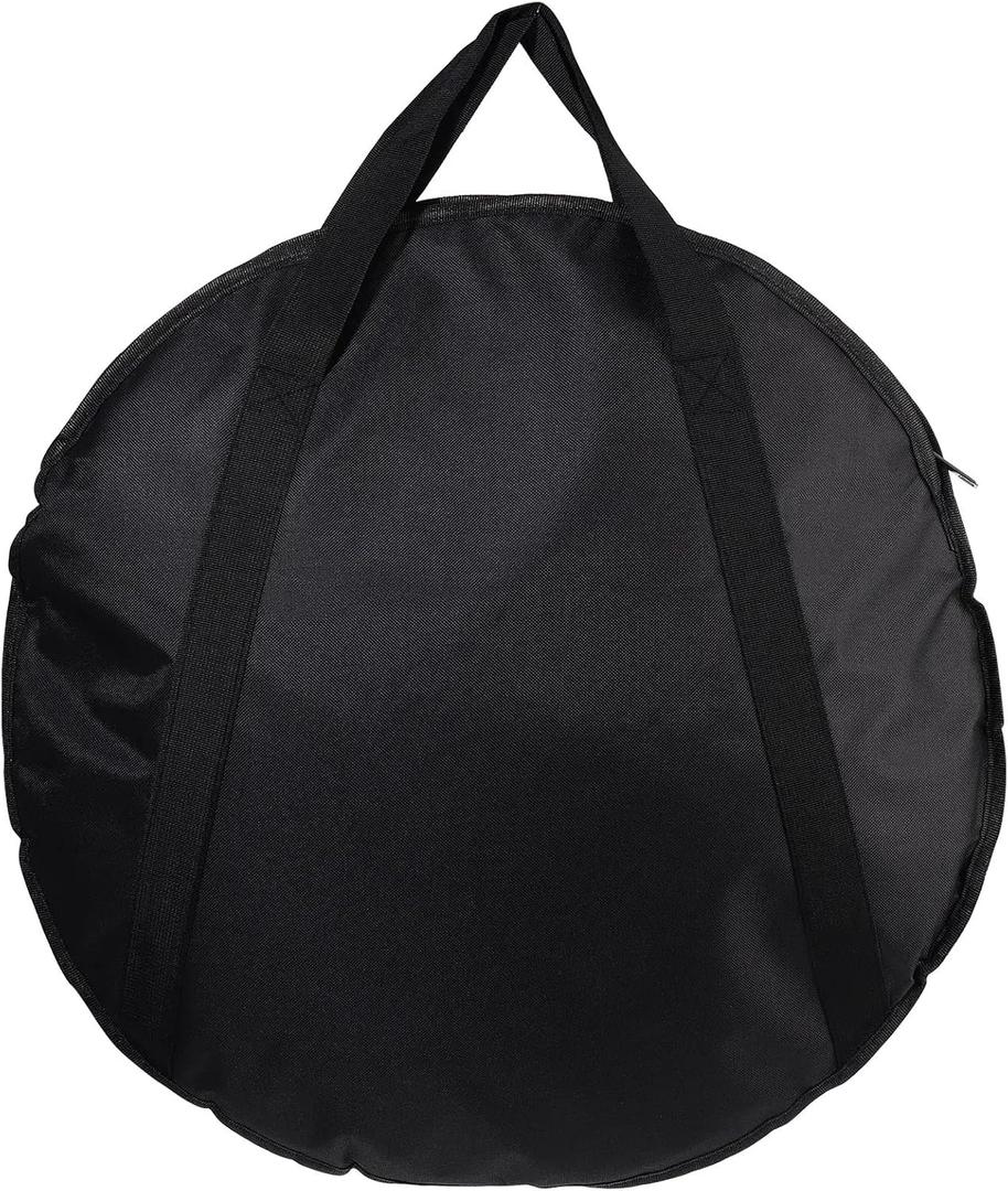 Vaguelly 23 Inch Cymbal Gig Bag with Handle Double- layer Round Cymbal Storage Case for- proof and Waterproof (59X59CM)