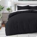 Bare Home Bedding Duvet Cover Extra Long Size - Premium 1800 Super Soft Collection - Lightweight, Cooling Duvet Cover - Soft Breathable Bedding (Twin/Twin XL, Black) (02 - Black (No Comforter))