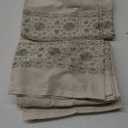 jinchan Boho Curtains for Bedroom Sage Green Vintage Floral Farmhouse Curtains 72 Inches Long Linen Blend Drapes for Living Room Embroidered Drapes Light Filtering Sage on Beige 2 Panels 