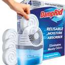 DampRid Reusable Moisture Absorber with 4 Drop-In Tablets, Fragrance Free, 15.8 oz., Attract and Trap Excess Moisture & Eliminate Musty Odors for Cleaner, Fresher Air