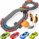 Track Master 1:64 Scale Slot Car Racing Set Complete w 4 Cars