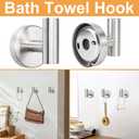 TocTen Bathroom Hardware Set, Thick Stainless Steel Bath Towel Bar Set Including Towel Rack for Bathroom+Toilet Paper Holder+3 Robe Towel Hooks Wall Mount Bathroom Accessory Set(16IN,Brushed Nickel)