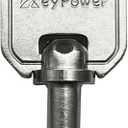 (2) KeyPower ZB7 MX7 Tubular Keys for Greenwald Commercial Washer Door/Service Panel/Coin Washing Machine, Compatible with Whirlpool Maytag SpeedQueen ESD Lock