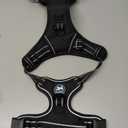 PoyPet No Pull Dog Harness, No Choke Front Lead Dog Reflective Harness, Adjustable Soft Padded Pet Vest with Easy Control Handle for Small to Large Dogs(Black,L)