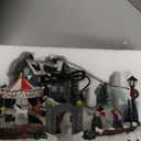 Christmas Village Houses, Snow Village Ice Rink with 8 Musical for Xmas Decorations Home Tabletop Display