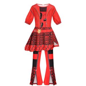 4-13 Years Rise of Red Girls Cosplay Costume Role Playing Outfits Halloween Christmas Party (5-6 years)