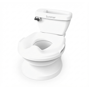 Summer Infant by Ingenuity My Size Potty Pro in White, Toddler Potty Training Toilet, Lifelike Flushing Sound, for Ages 18 Months+, Up to 50 Pounds