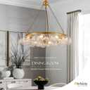 32" Gold Nordic Bubble Ball Chandelier Light Fixtures for Dining Room Large Modern Luxury 8-Light Glass Round Hanging Ceiling Pendant Lighting for Living Room Bedroom Kitchen Entryway Hallway
