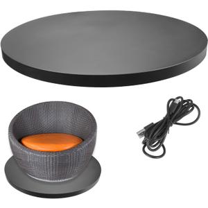 Fotoconic Black Electric Motorized Rotating Turntable Display Stand, 24 60cm Diameter, 80kg Centric Loading for Shop Display (Type-C)