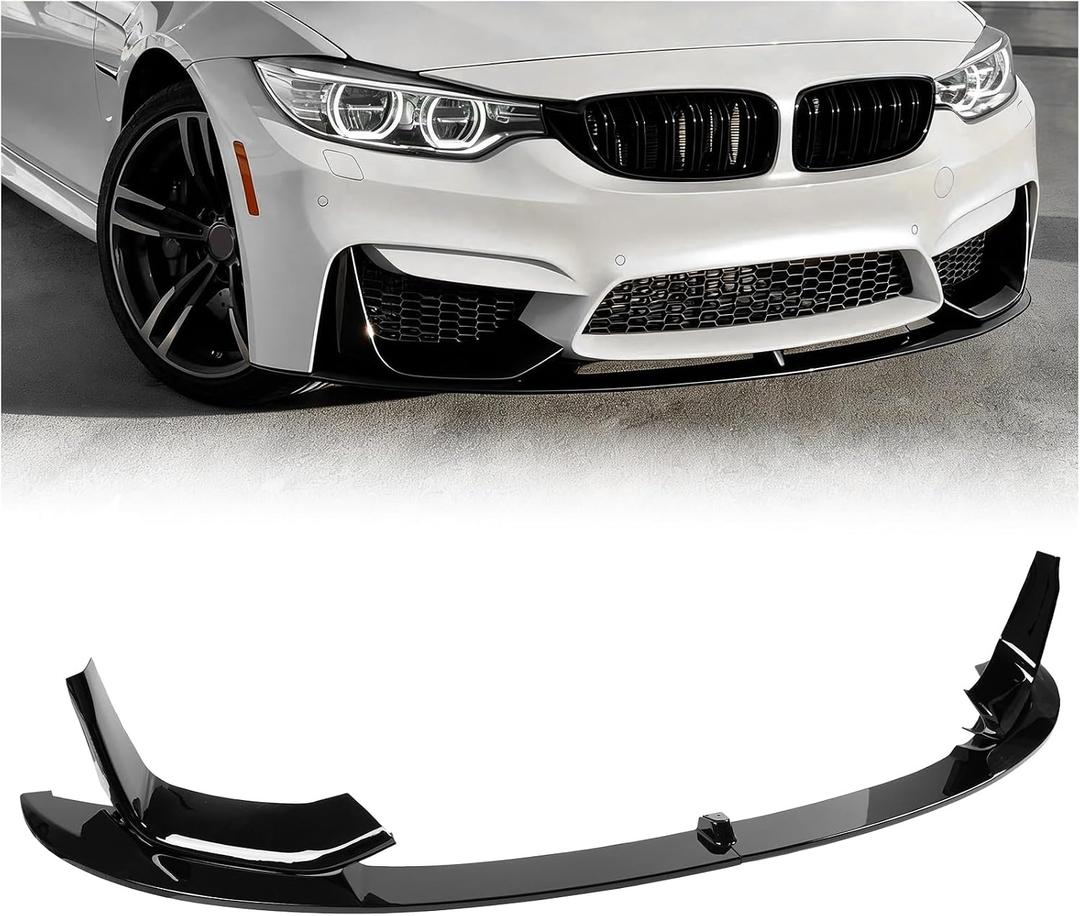 Front Lip For BMW M3/M4 (2015-2020 F80, F82, F83) MP Style Gloss Black