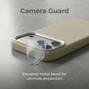Leather Phone Case for iPhone 17 Pro Max, Magnetic Attraction, Camera Protection, Fingerprint Resistant (Beige)