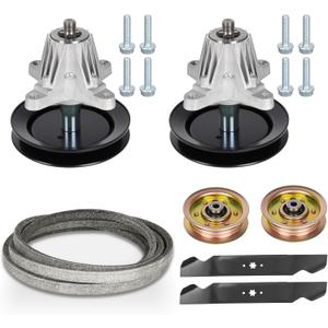 42" Deck Rebuild Kit Fit for Cub Cadet LTX1040 LTX1042 RZT-42, 2 spindles 918-04822 618-04822 618-04889, 2 Idlers 753-08171 756-04129B, 1 Deck Belt 954-04060 754-04060
