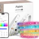 Aqara LED Strip T1,Matter Over Bridge,Requires AQARA Zigbee 3.0 HUB, 6.5 FT RGB+IC LED Strip Lights with 16 Million Colors/Tunable White/Gradient Effects, Supports Apple Home, Alexa and IFTTT