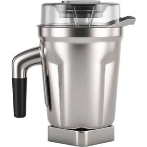 Stainless Steel Container 64oz, Compatible with Vit 5200 5000 6300 Vm0103 Vm0197 E310 A2500 Classic/Commercial etc Series Blender, 64oz Stainless Steel Pitcher Jar Cup