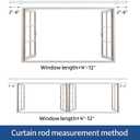 Curtain Rods 5/8 inch Curtain Rods for Windows 30 to 88 Inch with Brackets Easy to Install for Bedroom Living room Kitchen,White