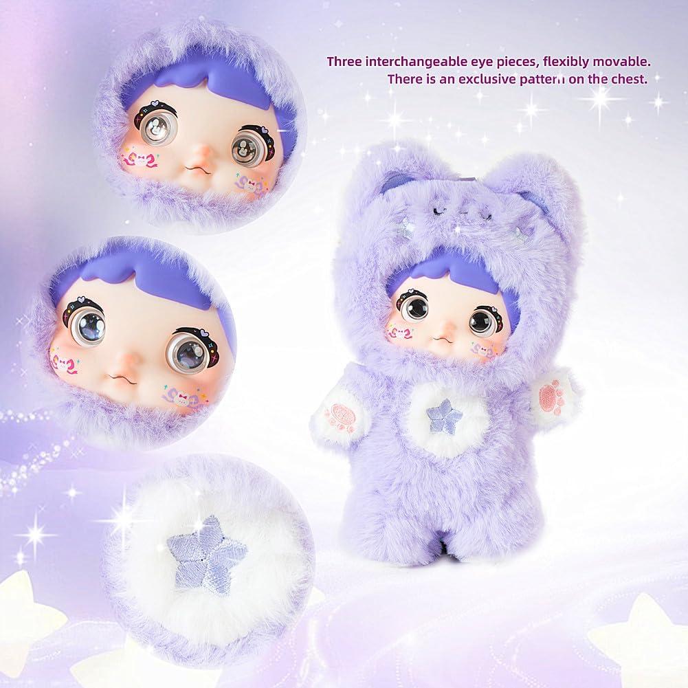 Nommi Plush Blind Box， Plush Figure Toys 1PC (1 of 7 Possible Styles) Loveliness Never Ends Series Keychain & Bag Charm Birthday Gifts 8.5 in, Pack of 1