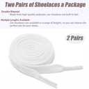 2 Pairs Flat Shoelaces for Athletic Running Sneakers Casual Shoes Unisex Colorful Shoe Laces Polyester