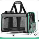 Paw Ballet Pet Carrier, Collapsible Airline Approved Dog Cat Carrier, Soft Top Load Cat Carrier Bag for Small Medium Cat & Dog Under 20 lbs, Cat Travel Carrier Bag with Safety Lock Zipper, Gray