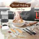 Sourdough Starter Kit 12 Pcs-Heart Shape Bread Proofing Basket, Sourdough Starter Jar, Dough Whisk, Bread Lame, Silicone Brush, Measuring Spoons, Sourdough Bread Baking Supplies