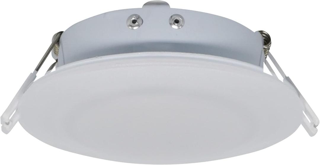 Facon 4.5inch 12V LED RV Puck Light - DLFST4-008/RVR4H-MH40, 4000K Cool White, Full Aluminum Recessed 12Volt Interior Ceiling Lights for RV, Camper, Trailer, Boat, cETL Certified