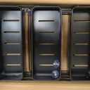 Ceetug 3 Tier Foldable Spice Rack for Countertop Iron Kitchen Seasoning Organizer for Cabinet, Black