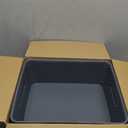 MaxGear Organization and Storage 3 Packs, Plastic Bins Organizer Bins, Woven Baskets for Storage, Plastic Baskets with Handles, Grey Basket for Organizing, Basket Organizer for Home and Office, Large