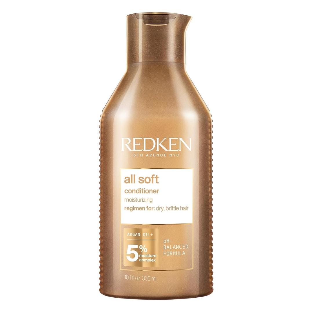 Redken All Soft Conditioner - Moisturizes & Hydrates Dry, Brittle Hair, Softens, Smooths & Adds Hair Shine, Conditioner & Detangler (10.1 Fl Oz (Pack of 1)
