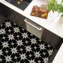 Peel and Stick Floor Tiles: 30pc 11.81 * 11.81in Waterproof Vinyl Flooring Black and White, Easy to Install Self-Adhesive Tile Sticker for Bathroom, Kitchen, and Bedroom