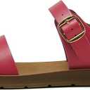 SODA PLENTY ~ Women's Strappy Ankle Wrap Buckle Fashion Flat Sandals, Pink, 13