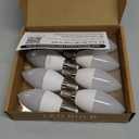 hansang 8 Pack E12 Candelabra LED Bulbs 5000K Bright Daylight, Small Base Ceiling Fan Light Bulb 6W, Type B Light Bulb for Chandelier, Candle Shape B11 Light Bulb, 600LM, Non-dimmable