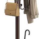 SONGMICS Freestanding Coat Rack, Marble Base, 18 Hooks, Umbrella Holder