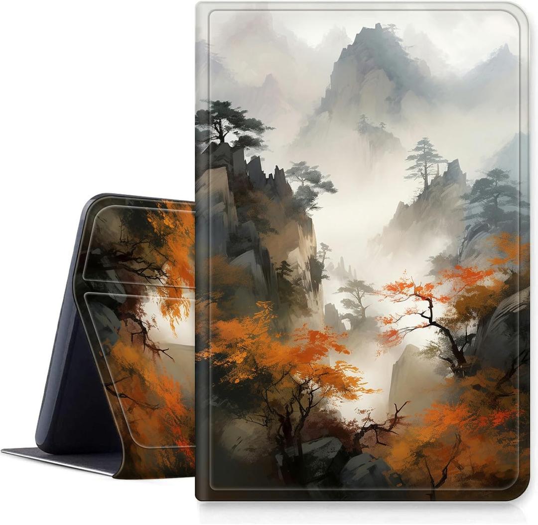 Case for All-New Kindle Fire HD 10 Tablet (13th Generation, 2023 Release),Slim Folding Stand Protive Cover with Auto Wake/Sleep for Fire Fire HD 10 2023,Mountain with Fog