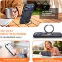 SMARTDEVIL Magnetic Stand for iPhone 17 Pro Max Case,[Built-in Invisible Kickstand][Compatible with MagSafe] [Military Grade Shockproof] 360 Magnetic Stand Phone Case, Black