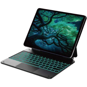 typecase Edge Magnetic Backlit Keyboard Case for iPad Pro 12.9 (6th, 5th, 4th, 3rd Generation) Trackpad, 11 Color, Wireless for iPad Pro 12.9-inch, Case with Keyboard - 2018, 2020, 2021, 2022 (Black)