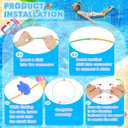 EULRGAUS Pool Toys, 34PCS Swim Thru Rings Pool Games, Diving Toys with Diving Rings, Underwater Treasures, Diving Gems, Water Toys with Splash Balls, Water Frisbee, Swim Toys for Kids, Boys and Girls