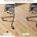 [Thickened to 2.0mm] 60"x75" Computer Chair Mat for Hardwood, PVC Office Mat for Hardwood Floor, Anti-Slip Rolling Chair Floor Protector,Vinyl Mats for Home, Under Desk Mats for Rolling Chairs