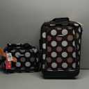 Rockland Fashion Softside Upright Luggage Set, Expandable, New Black Dot, 2-Piece (14/19)
