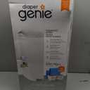 Diaper Genie Platinum Pail (Lily White) is Made in Durable Stainless Steel and Includes 1 Easy Roll Refill with 18 Bags That can Last up to 5 Months.
