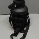 WATERSY 1 Gallon Water Bottle Insulated(Cold for 48 Hrs),BPA Free&Leak Proof,128oz Stainless Steel Water Jug with Handle for Gym,Hiking,Camping&Travel,Black Large Thermo