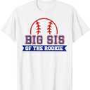 Big Sister of Rookie 1st Birthday Baseball Theme Matching T-Shirt