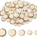 2 x Sewing Buttons - Craft Buttons, 5 Sizes of 100 Pcs Versatile Resin Buttons for Sewing, DIY Projects and Holiday Decoration (Crescent)