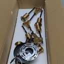 Modern Sputnik Light Fixture 6-Lights Chandelier Black and Gold Chandelier Metal Semi Flush Mount Mid Century Ceiling Light for Bedroom Living Room Kitchen - E26 Socket