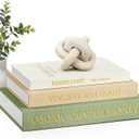 JARLINK Aesthetic Decorative Books, Set of 3 Linen Faux Books for Coffee Table, Bookshelf or Mantle Decor, Stylish Book Storage Boxes for Home Decor, Photo Organization, and Keepsake Storage,Sage (Sage-Beige-Apricot)